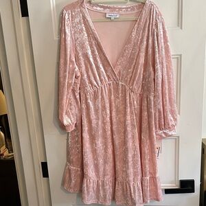 Motherhood Blush Velvet Dress